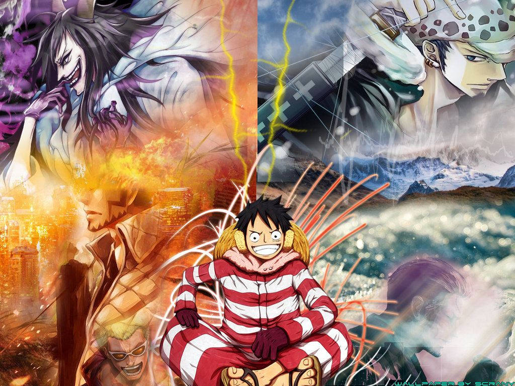 One Piece Luffy Amazing Artwork Background