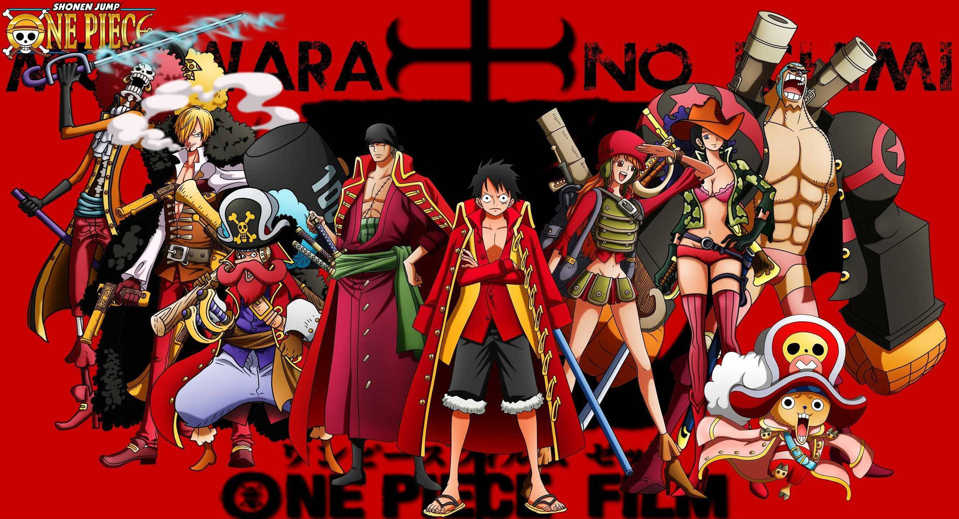 One Piece Luffy And Straw Hat Pirates Background
