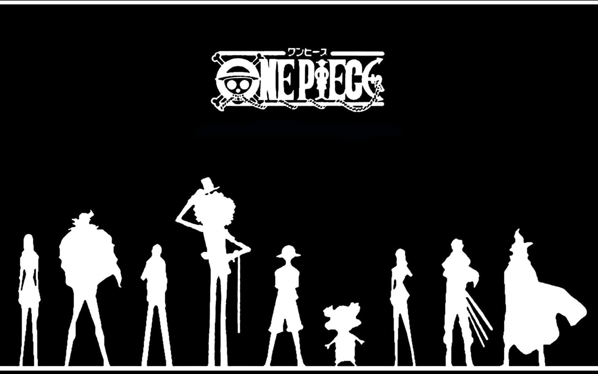 One Piece - Luffy Black And White Background