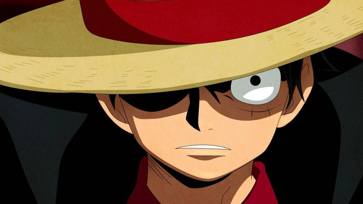 One Piece Luffy Close-up Serious Background