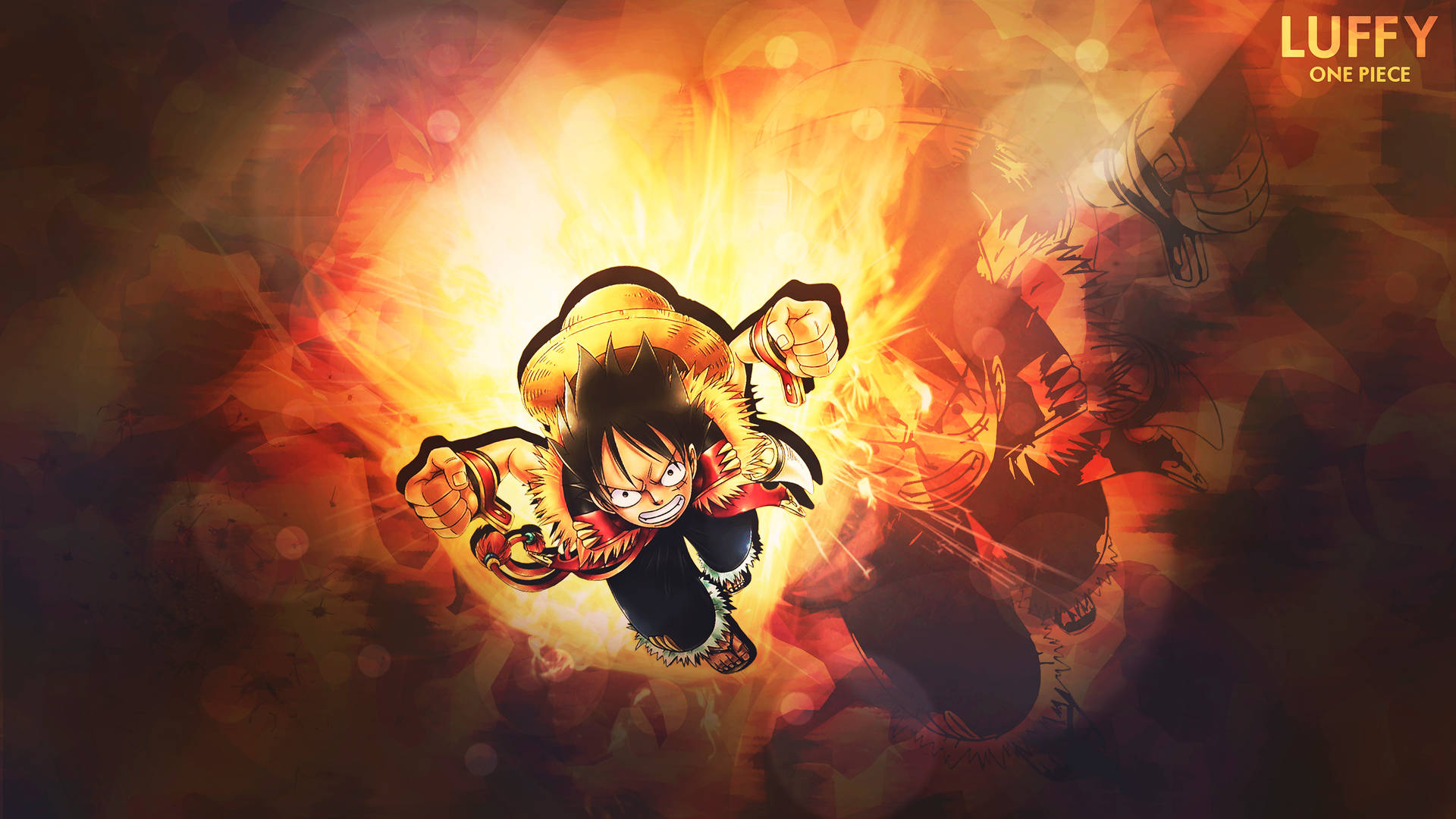 One Piece Luffy Fire Art