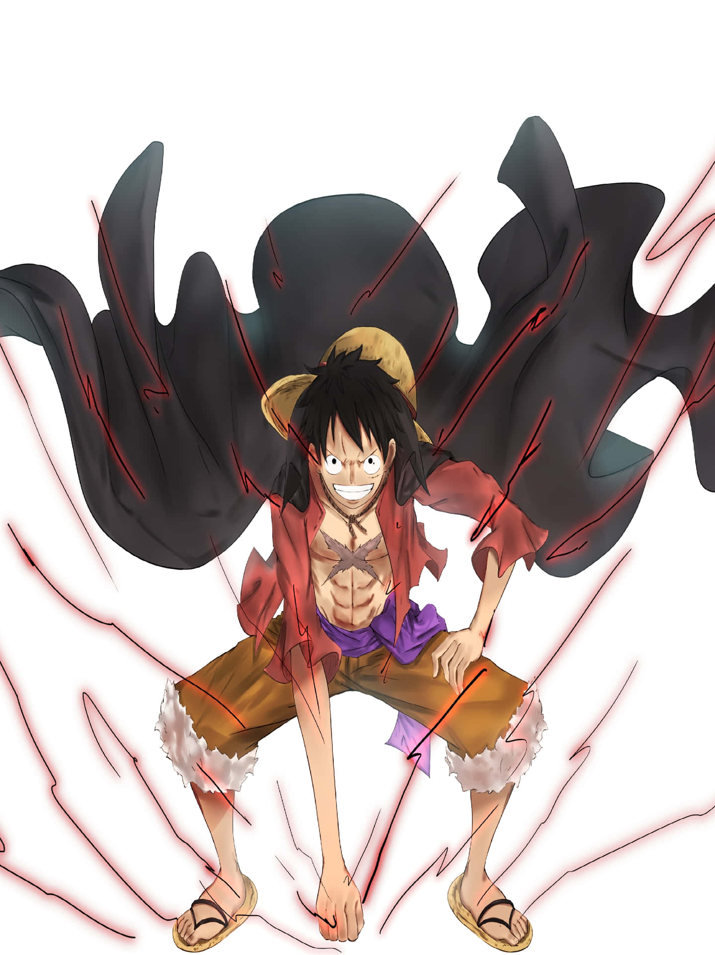 One Piece Luffy Gear Second Illustration Background
