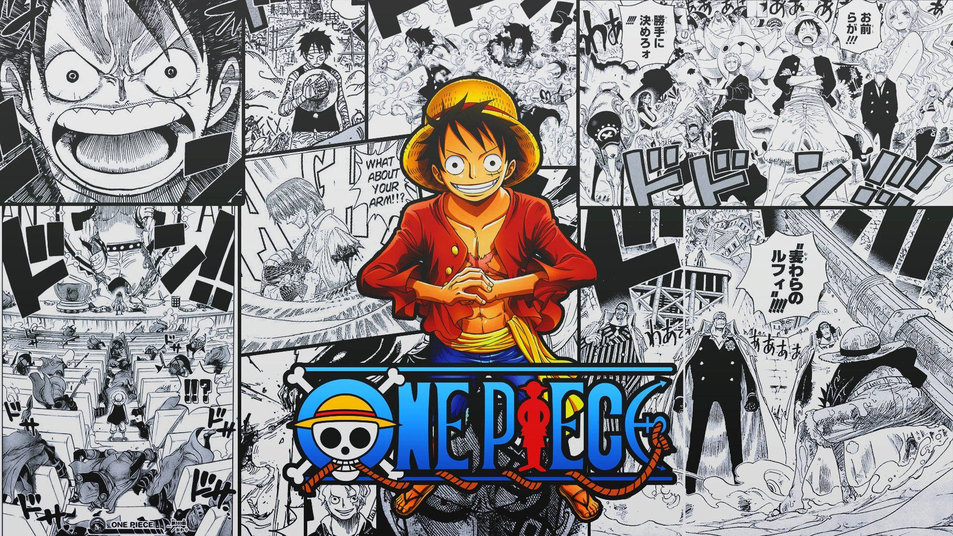 One Piece Luffy Manga Panel Background