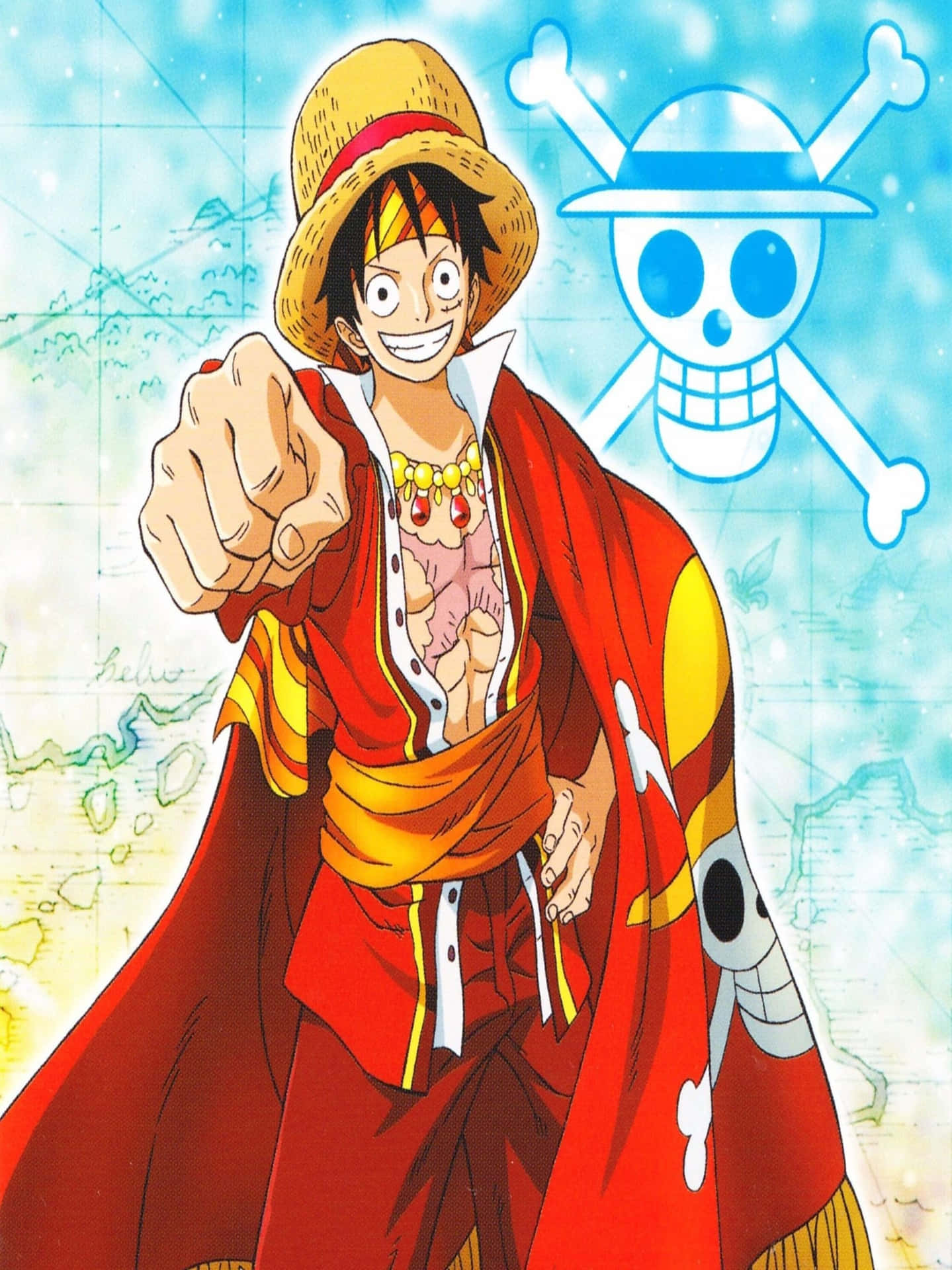 One Piece Luffy Pointing Forward