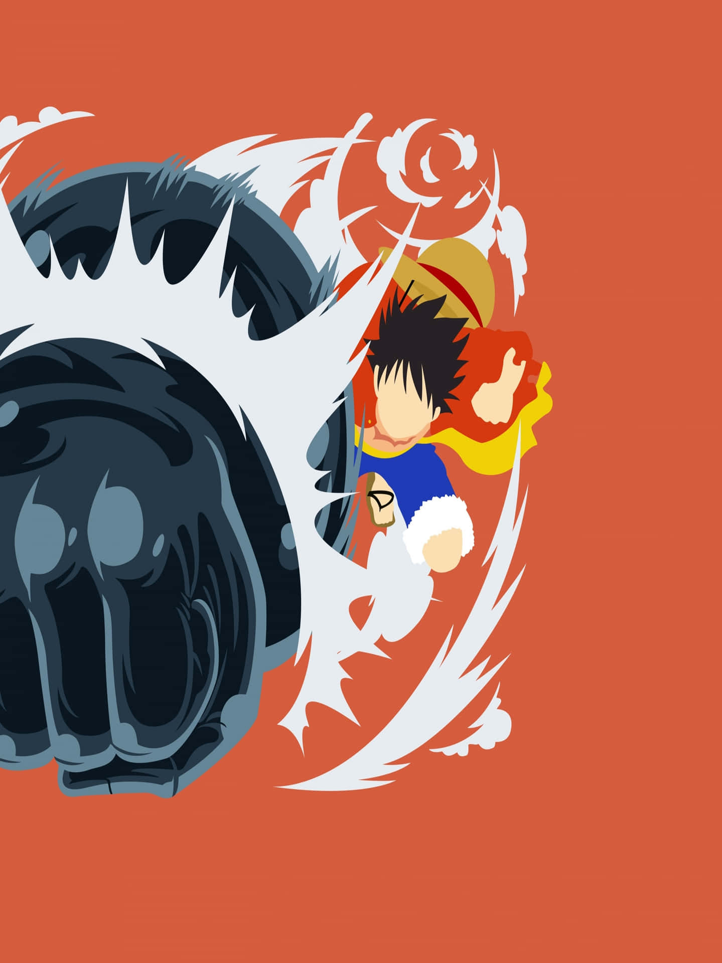 One Piece Luffyand Black Beard Duel Background