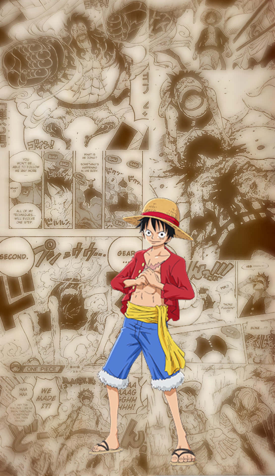 One Piece Manga Luffy Phone Background