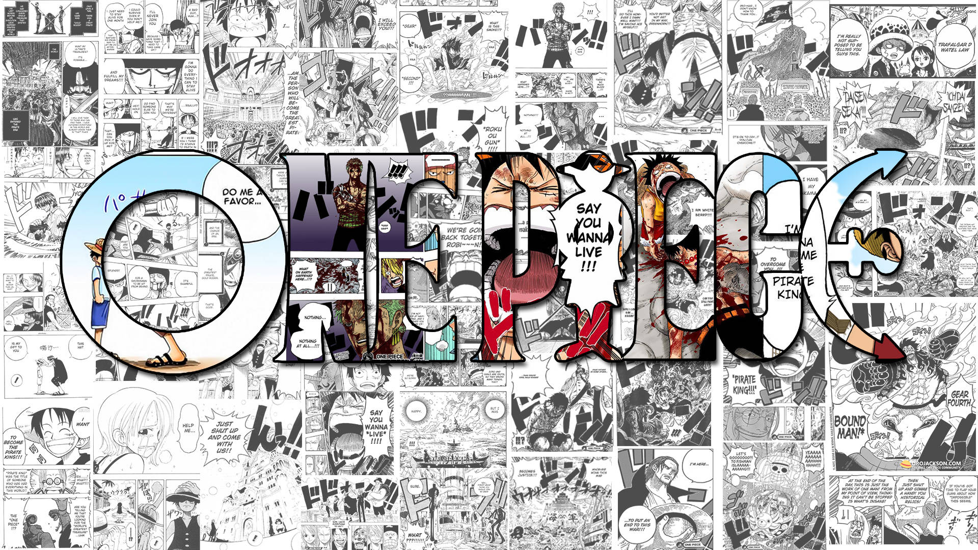 One Piece Manga Panel Background
