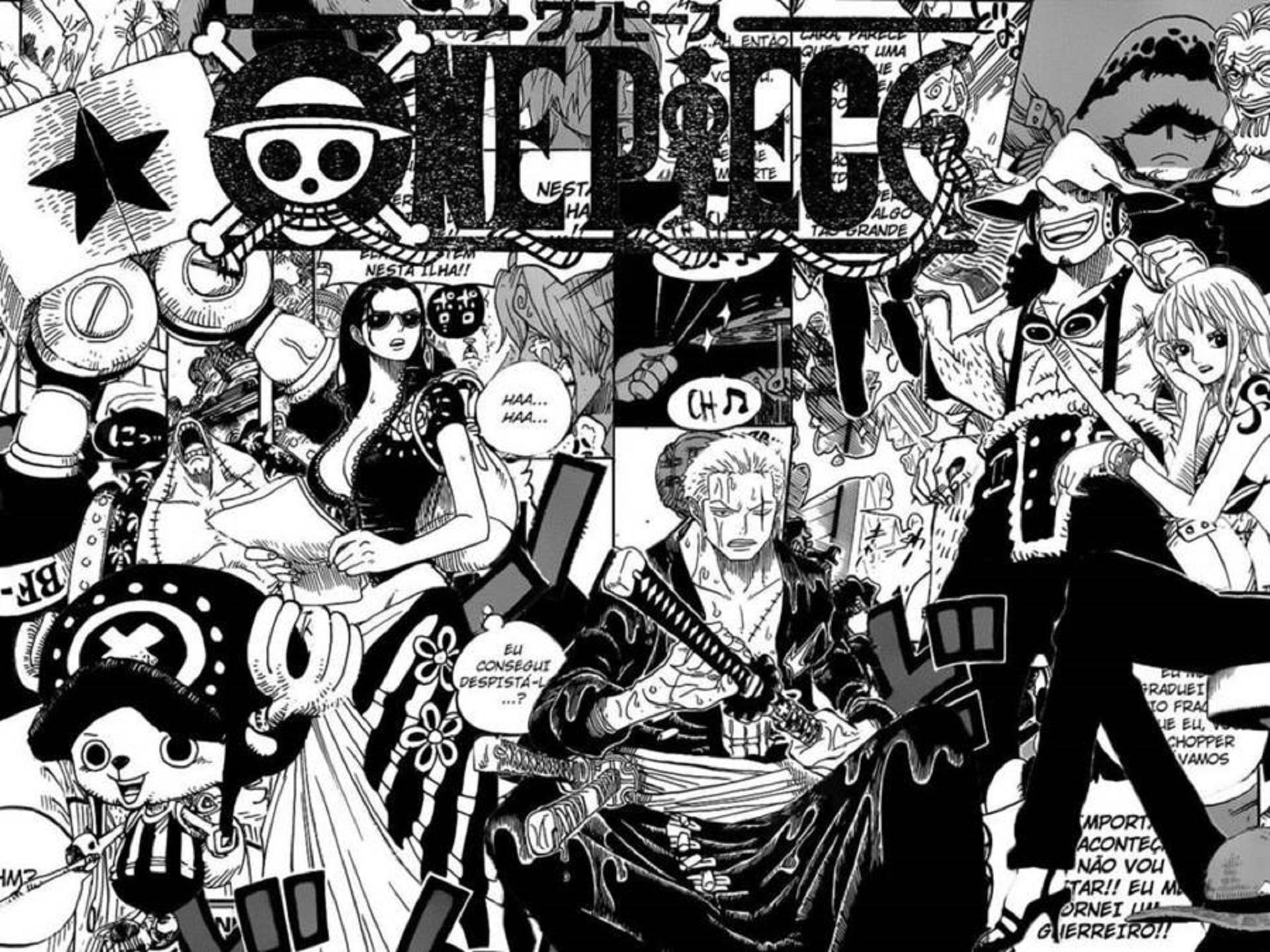 One Piece Manga Panel Cover Background
