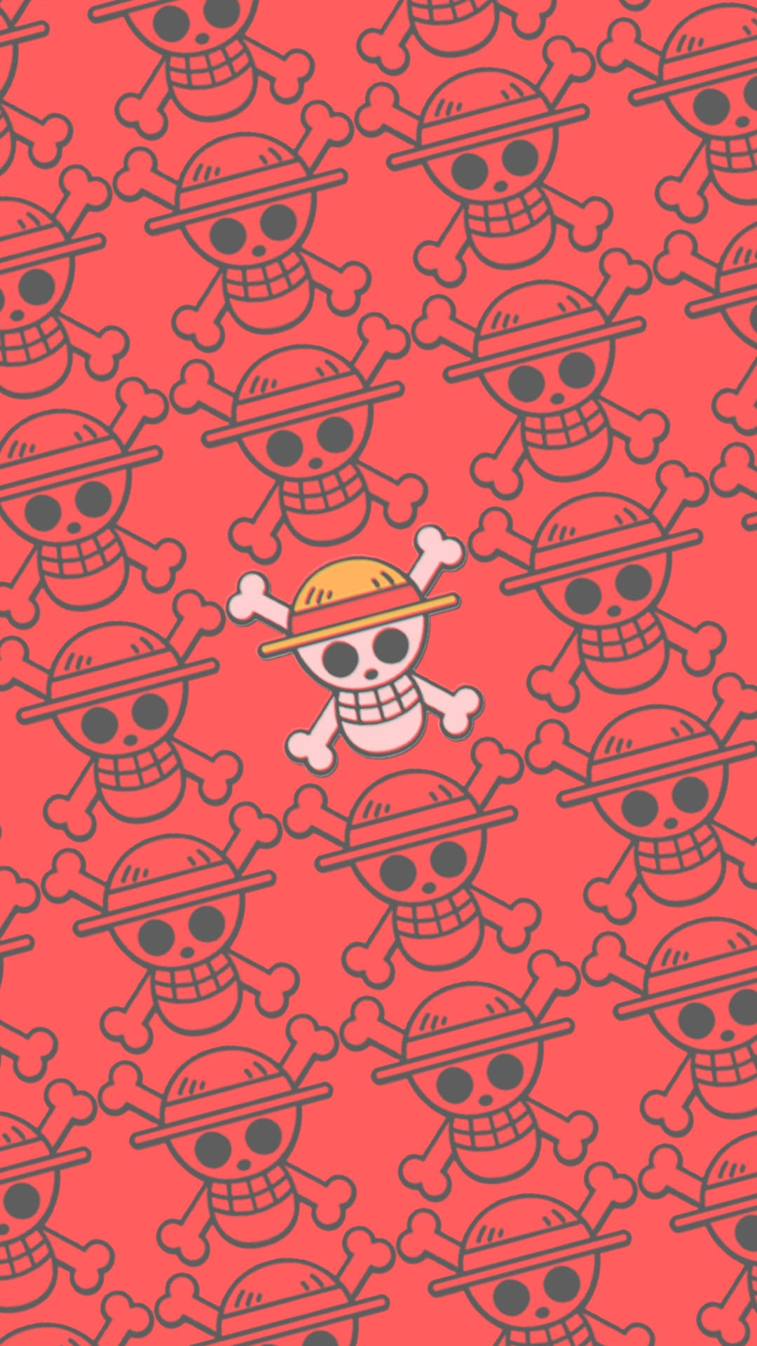 One Piece Phone Jolly Roger Collage Background