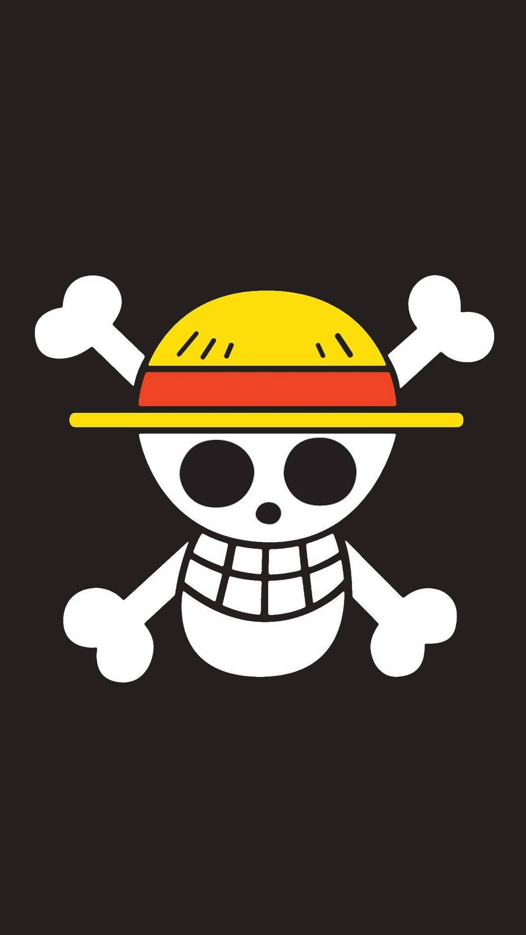 One Piece Phone Jolly Roger On Black Background