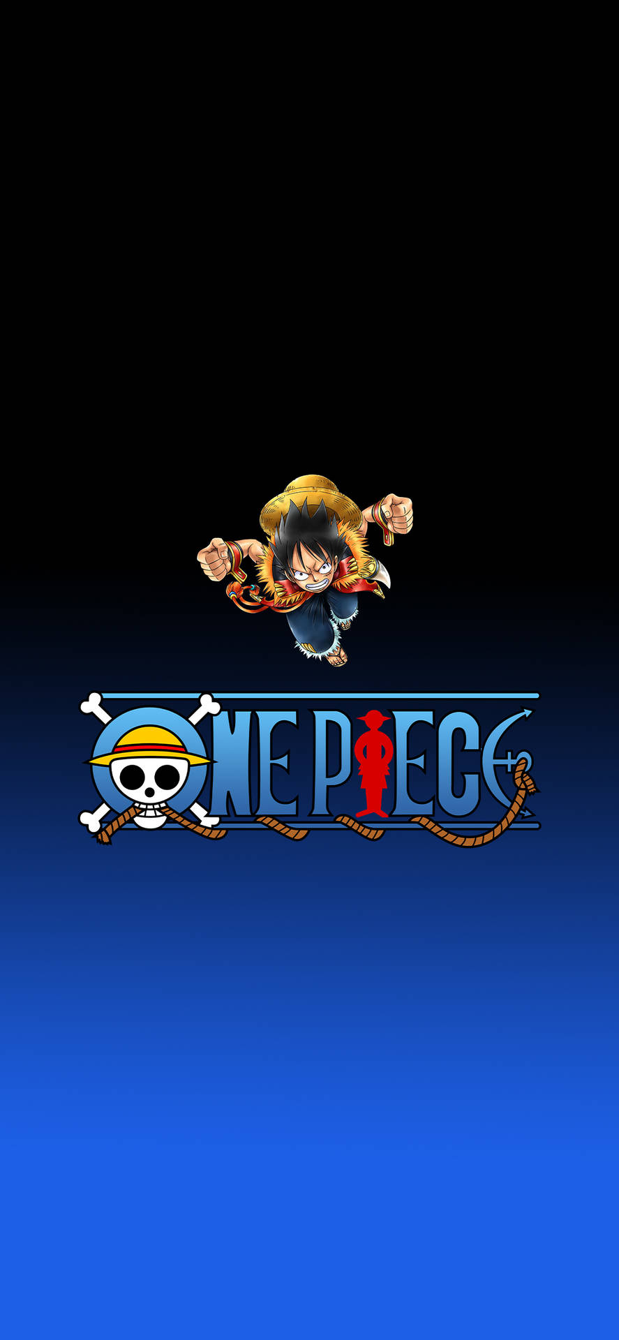 One Piece Phone Logo And Luffy Background