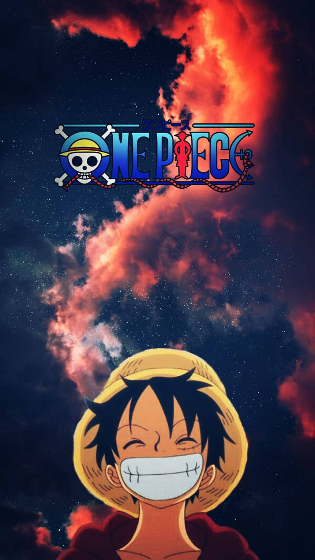 One Piece Phone Luffy With Sky Background