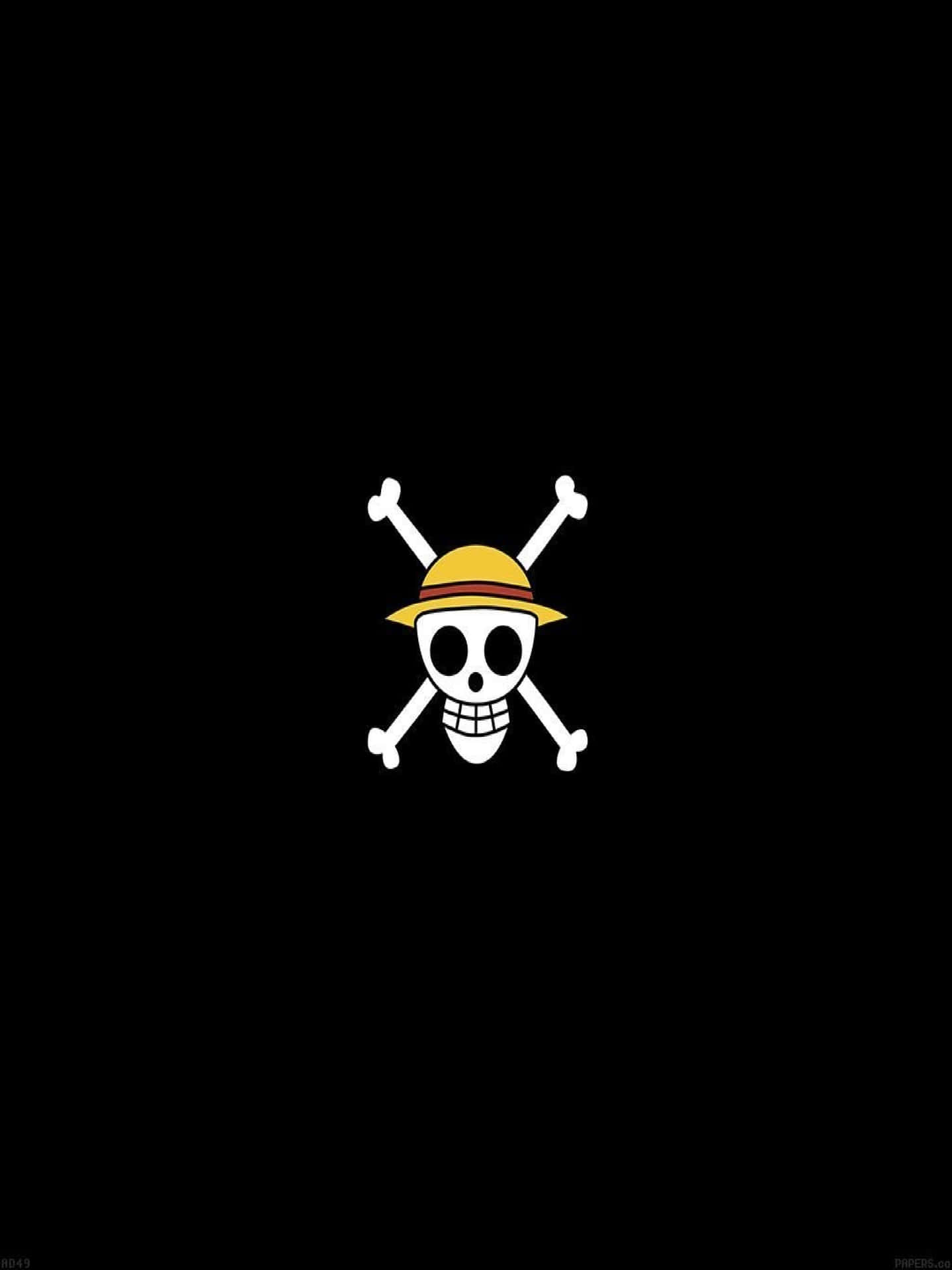 One Piece Straw Hat Jolly Roger Wallpaper Background