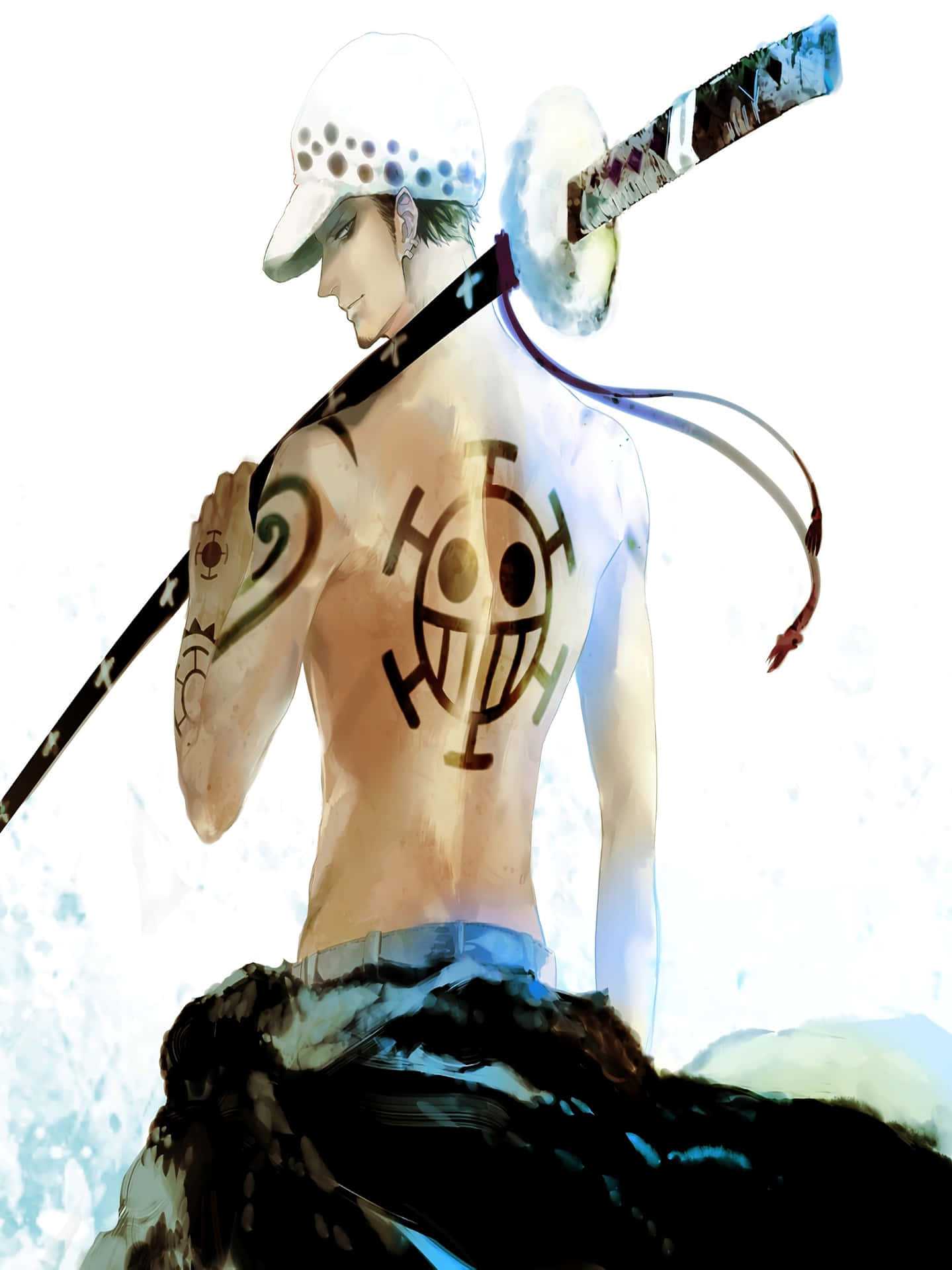 One Piece Trafalgar Law Back Tattoo