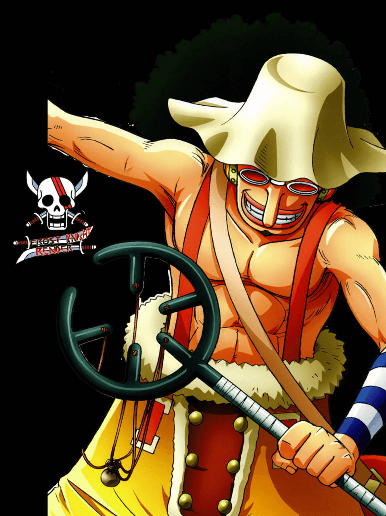 One Piece Usopp Cheerful Art Background