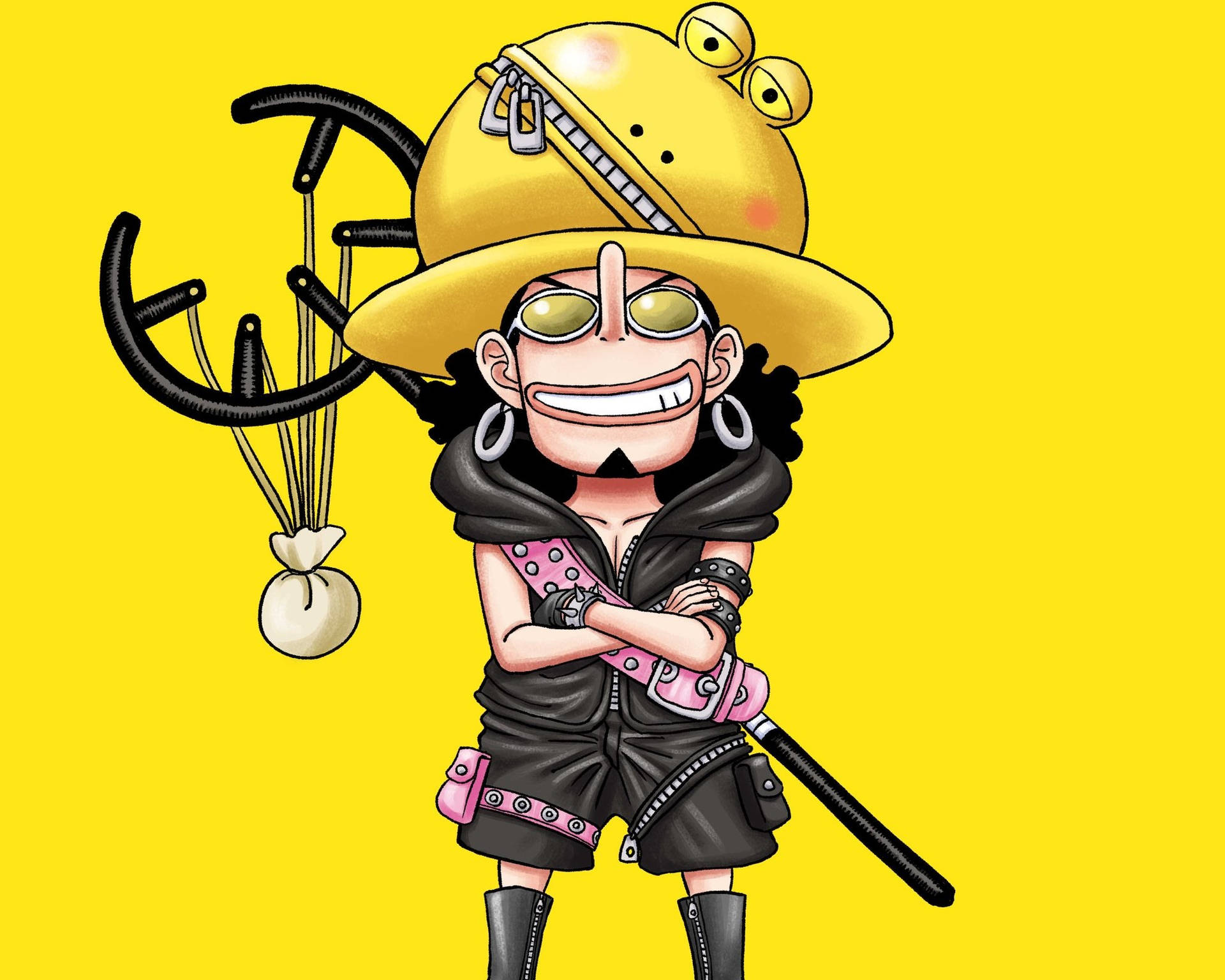 One Piece Usopp Chibi Art Background