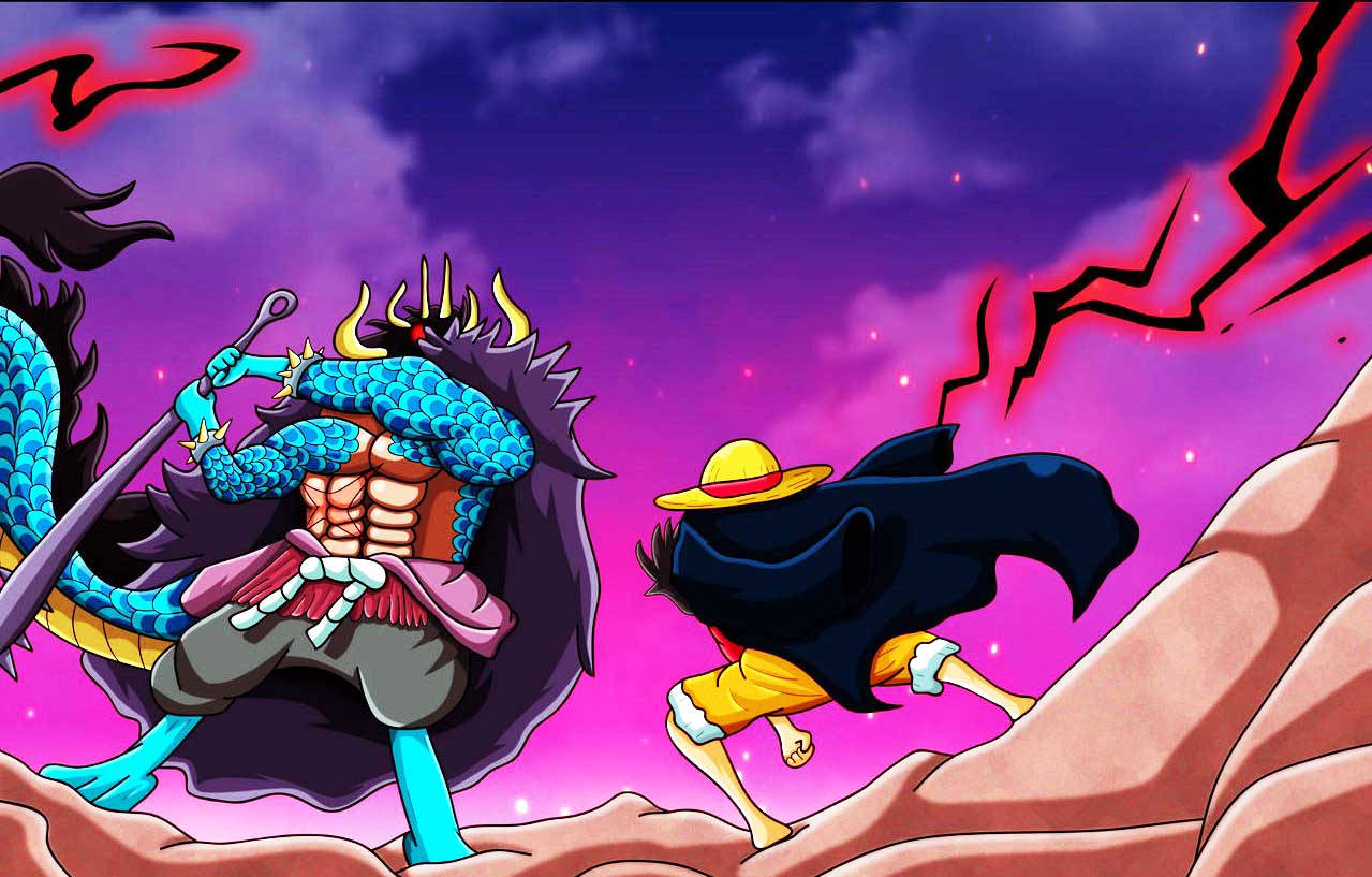 One Piece Wano Luffy Vs Kaido Background