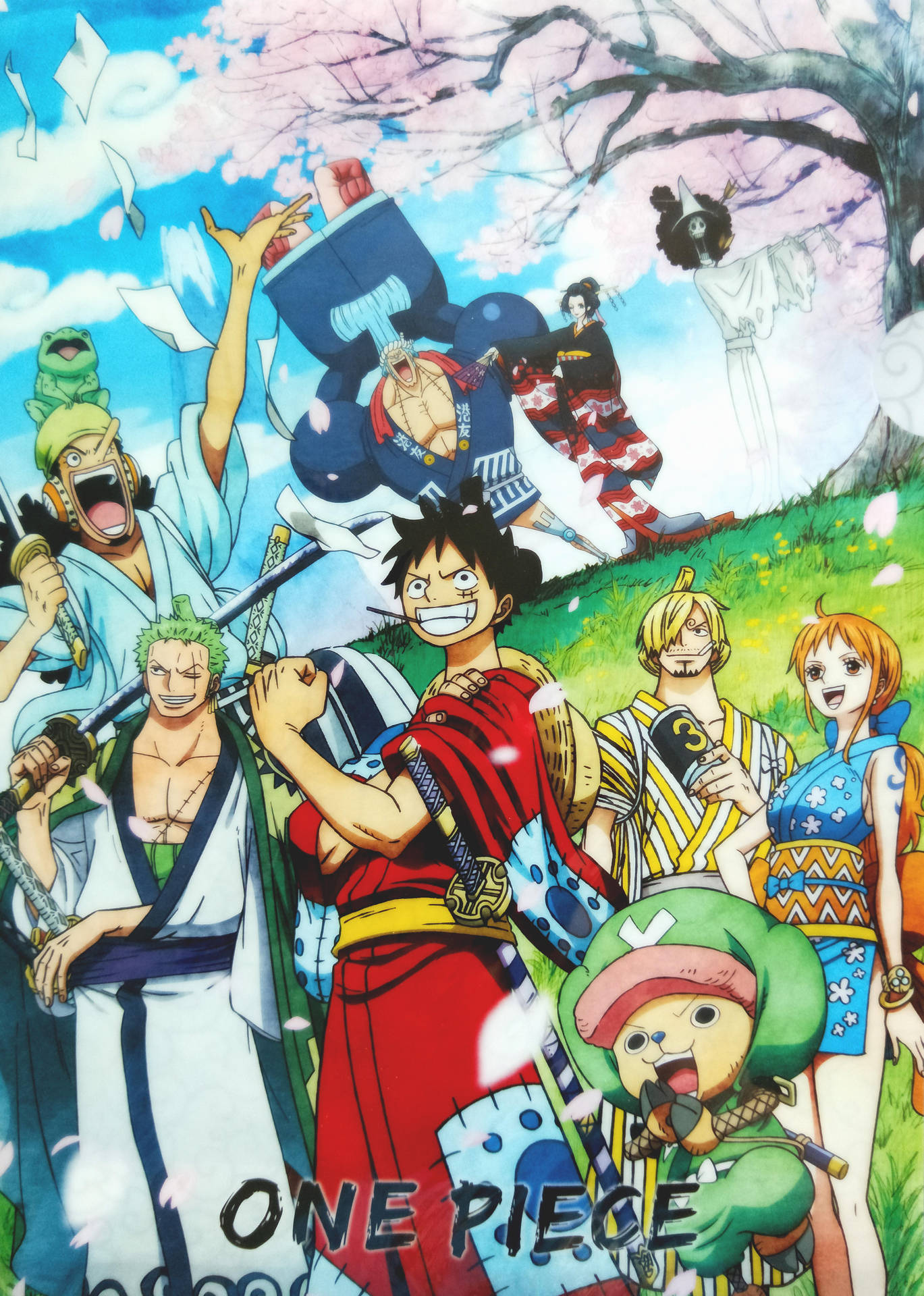 One Piece Wano Straw Hats Background