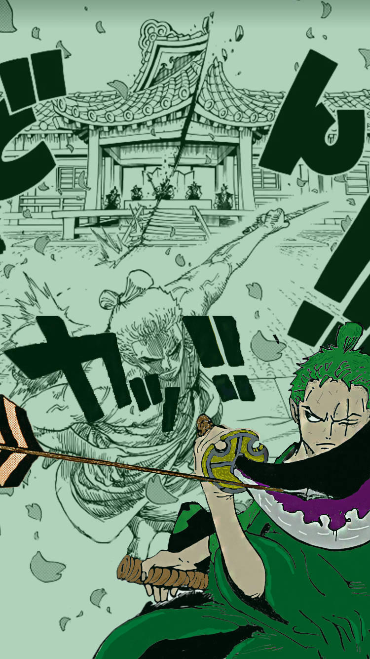 One Piece Wano Zoro Slash Background