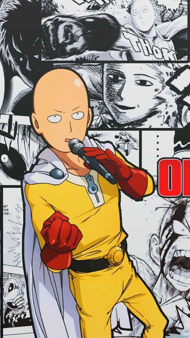 One Punch Man Saitama Microphone Background