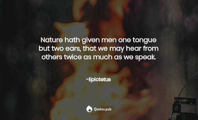 One Tongue Two Ears Stoicism Background