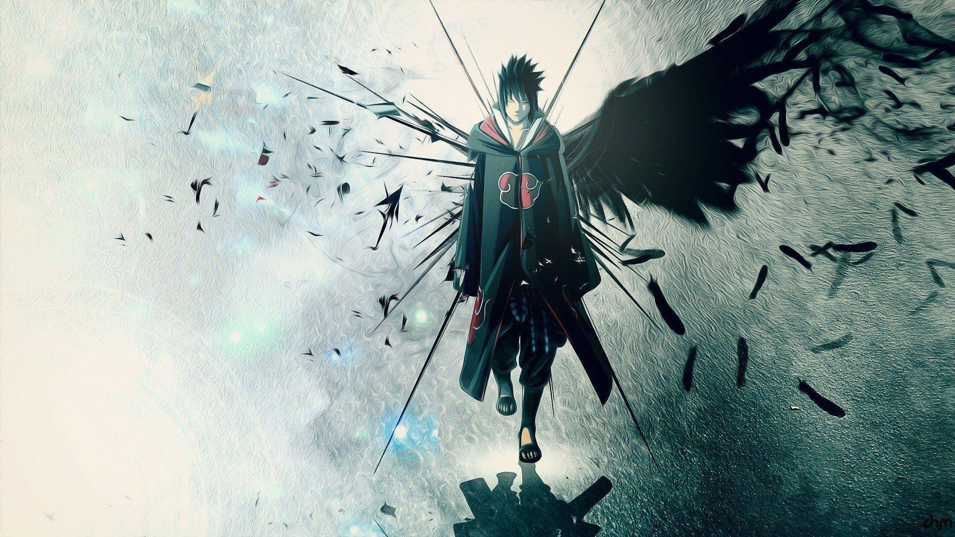 One-winged Sasuke Uchiha Background