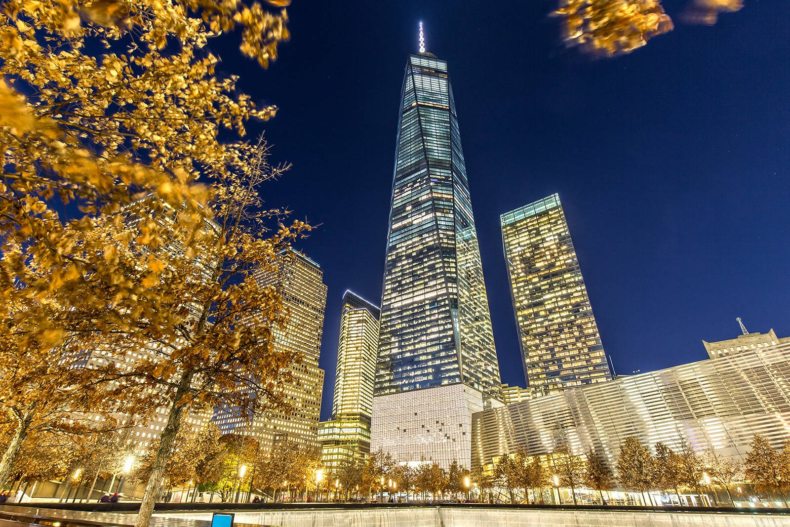 One World Trade Center At Night Background