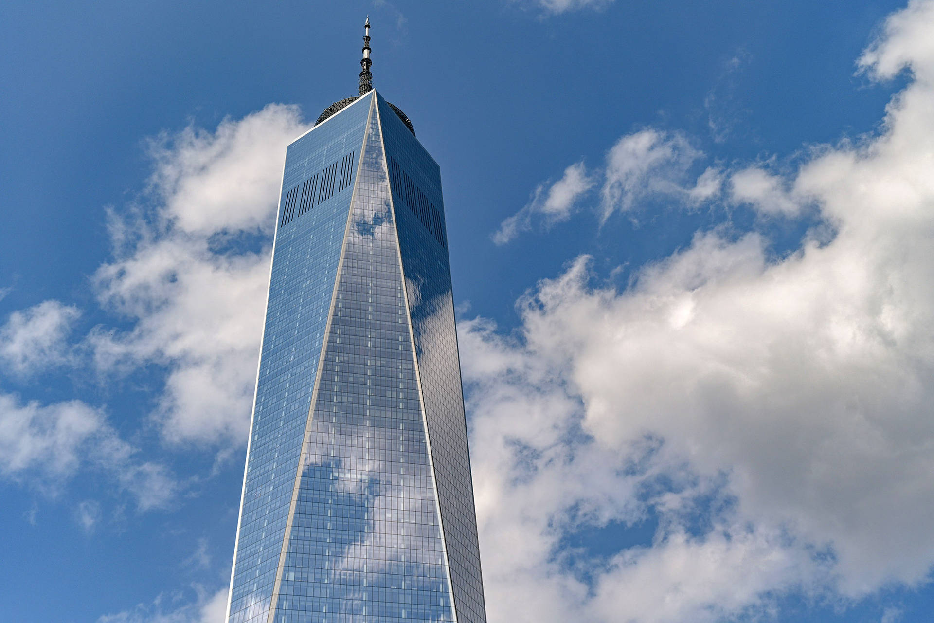 One World Trade Center Blending In Background