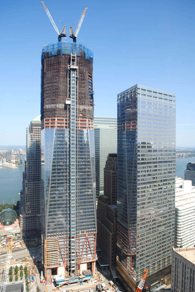 One_ World_ Trade_ Center_ Construction_ Progress Background