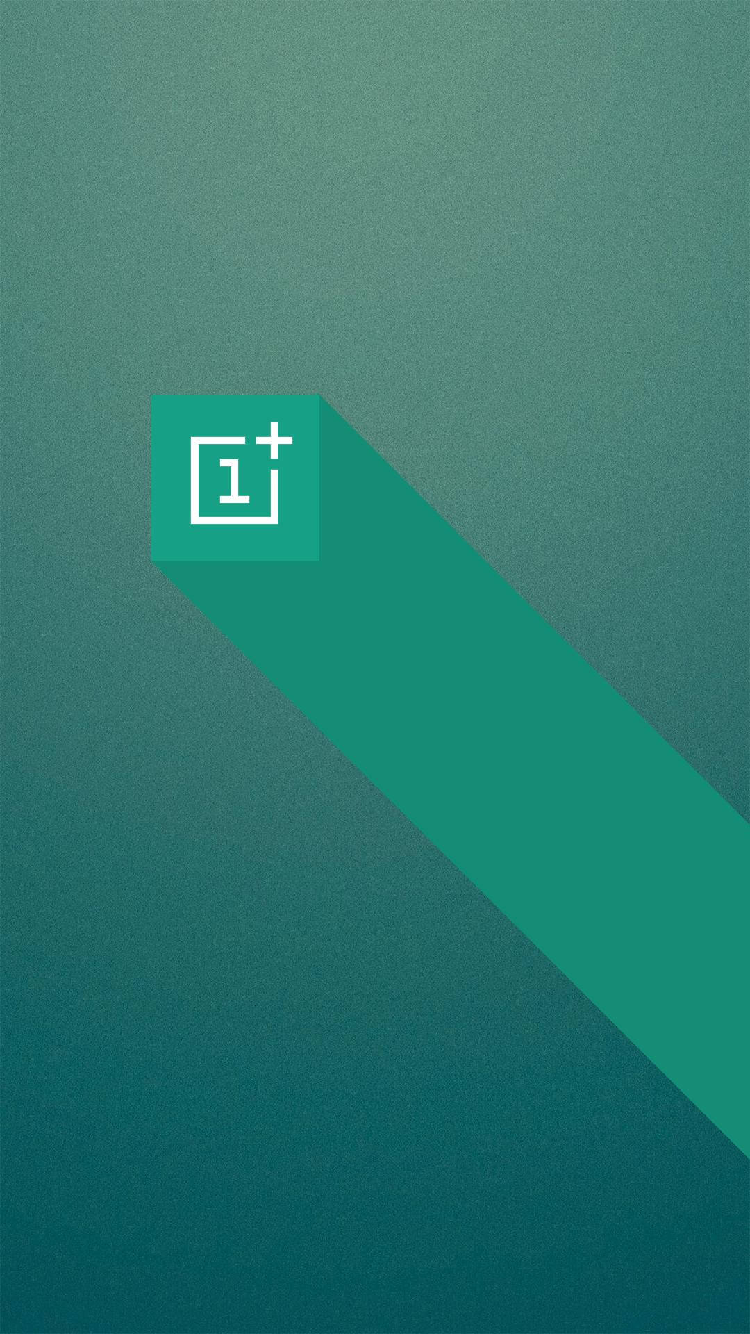 Oneplus Logo On Green Cube Background