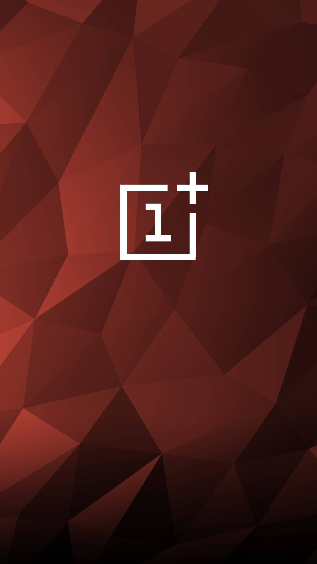 Oneplus Logo On Polygonal Brown Background