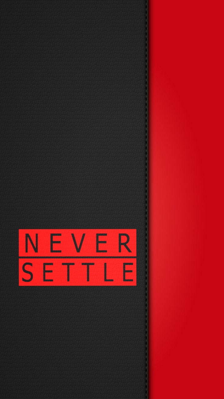 Oneplus Nord Never Settle On Leather Background