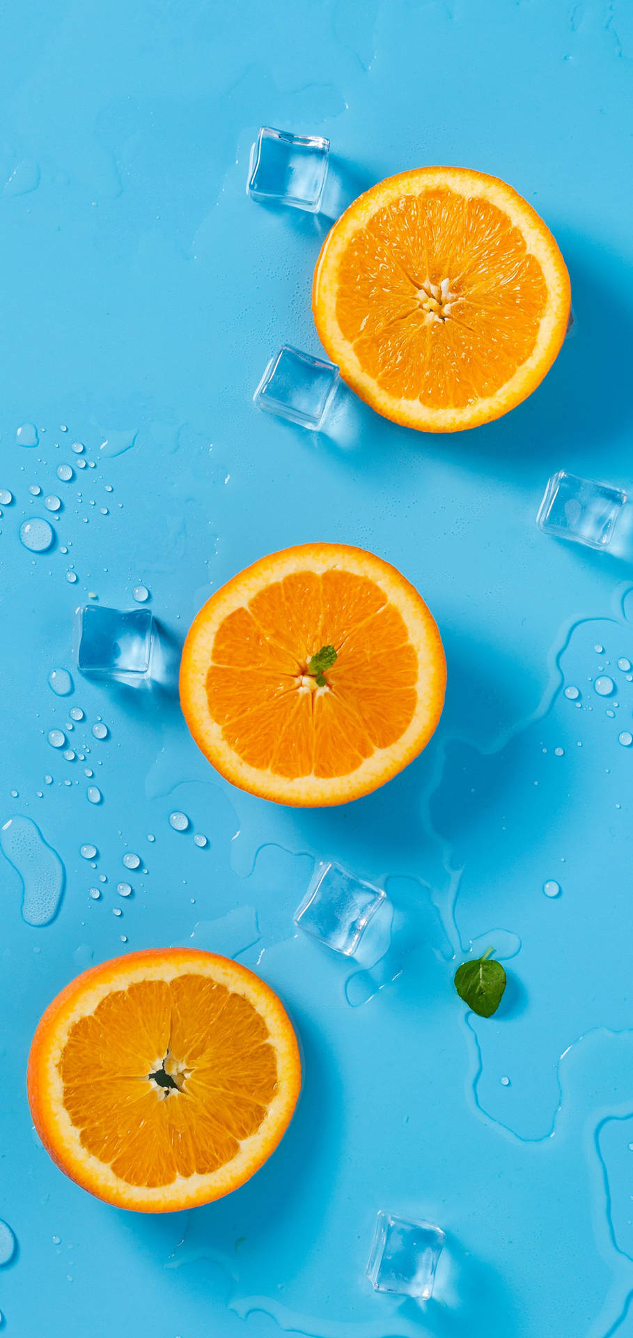 Oneplus Oranges And Ice Background