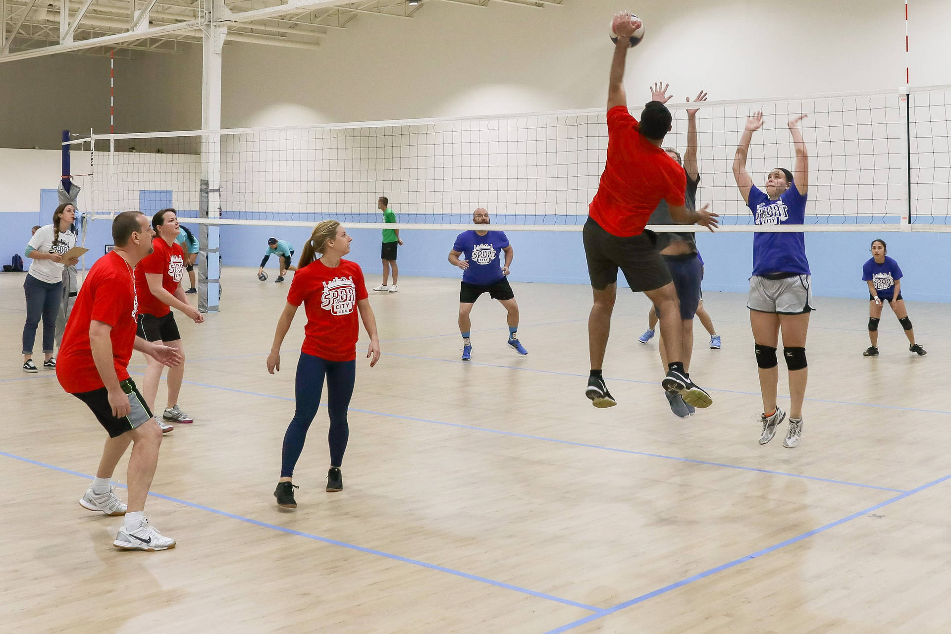 Ongoing Indoor Volleyball Background