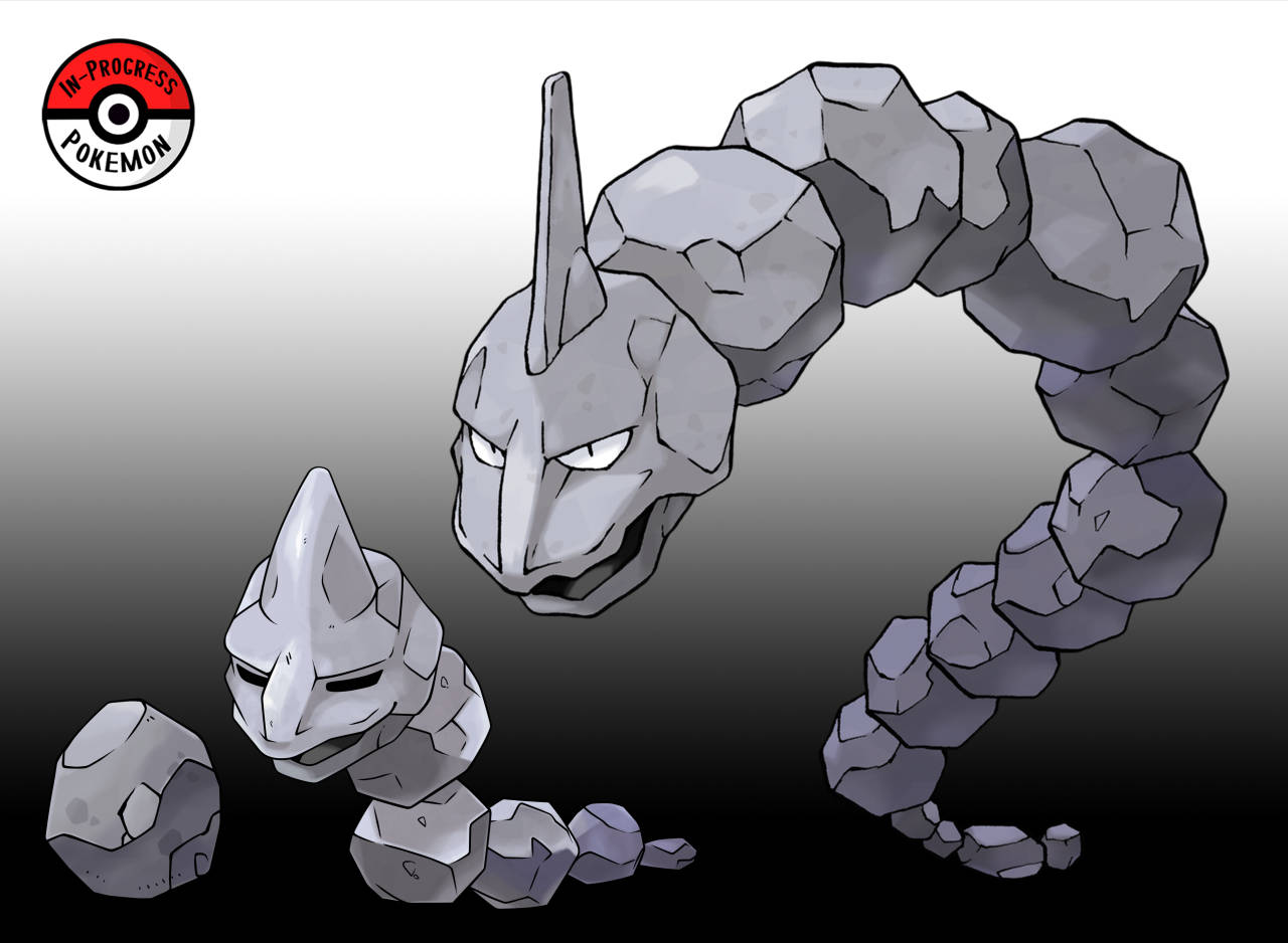 Onix Evolution From Small Rock Background