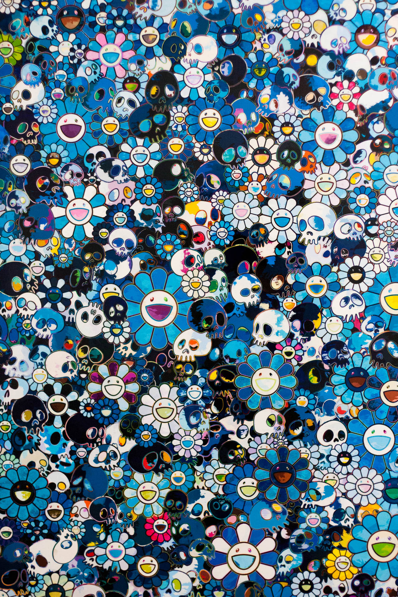 Only Blue Takashi Murakami 4k Background