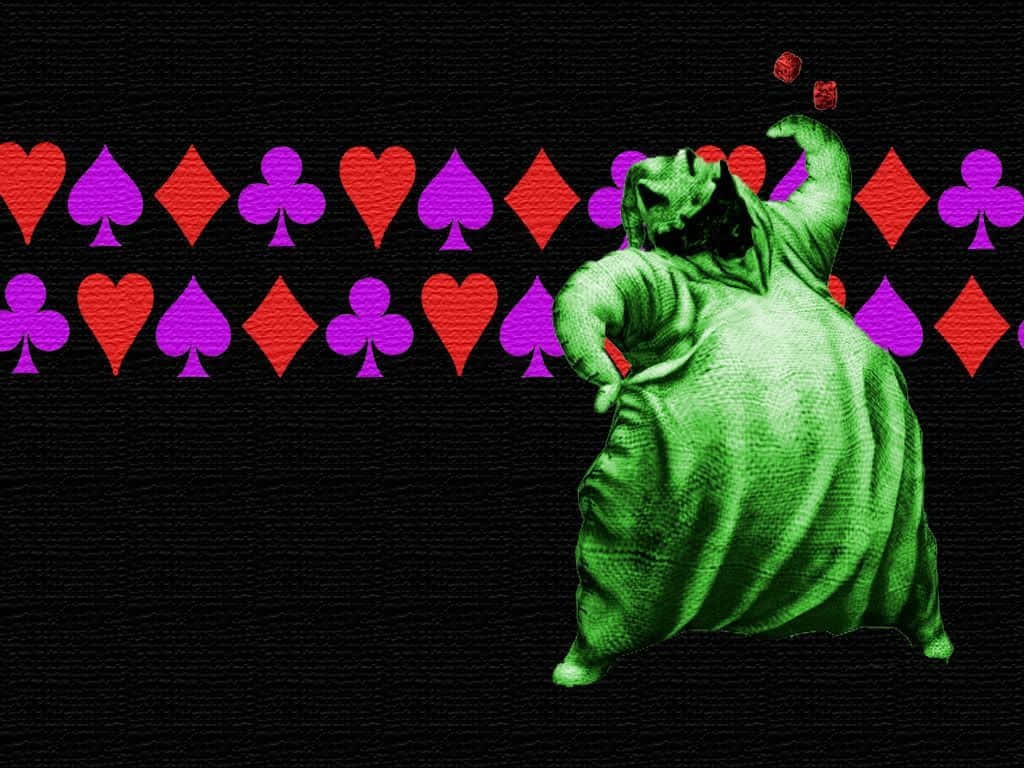 Oogie Boogie 4 Suits Of Card Background