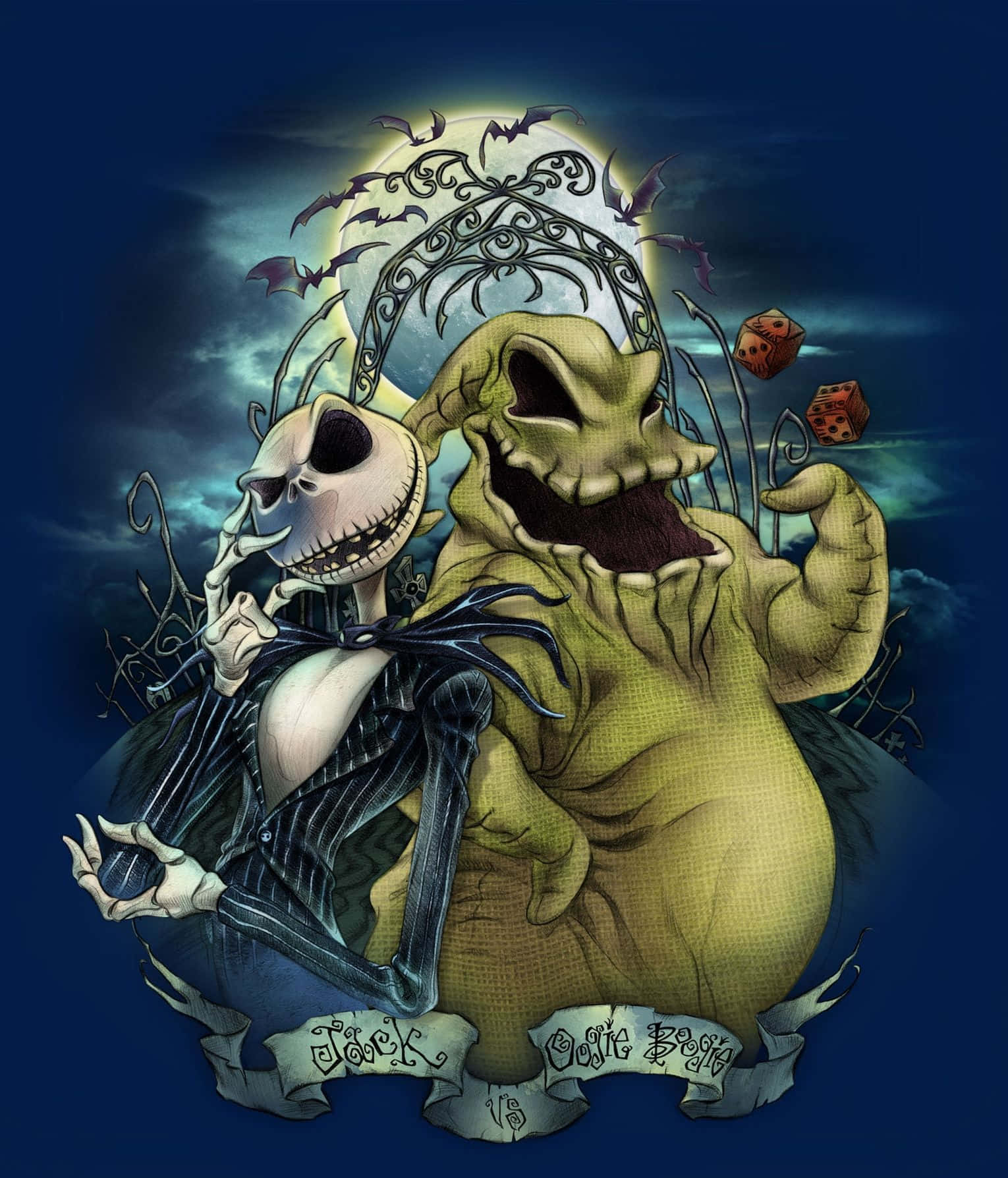 Oogie Boogie And Jack Skellington Background