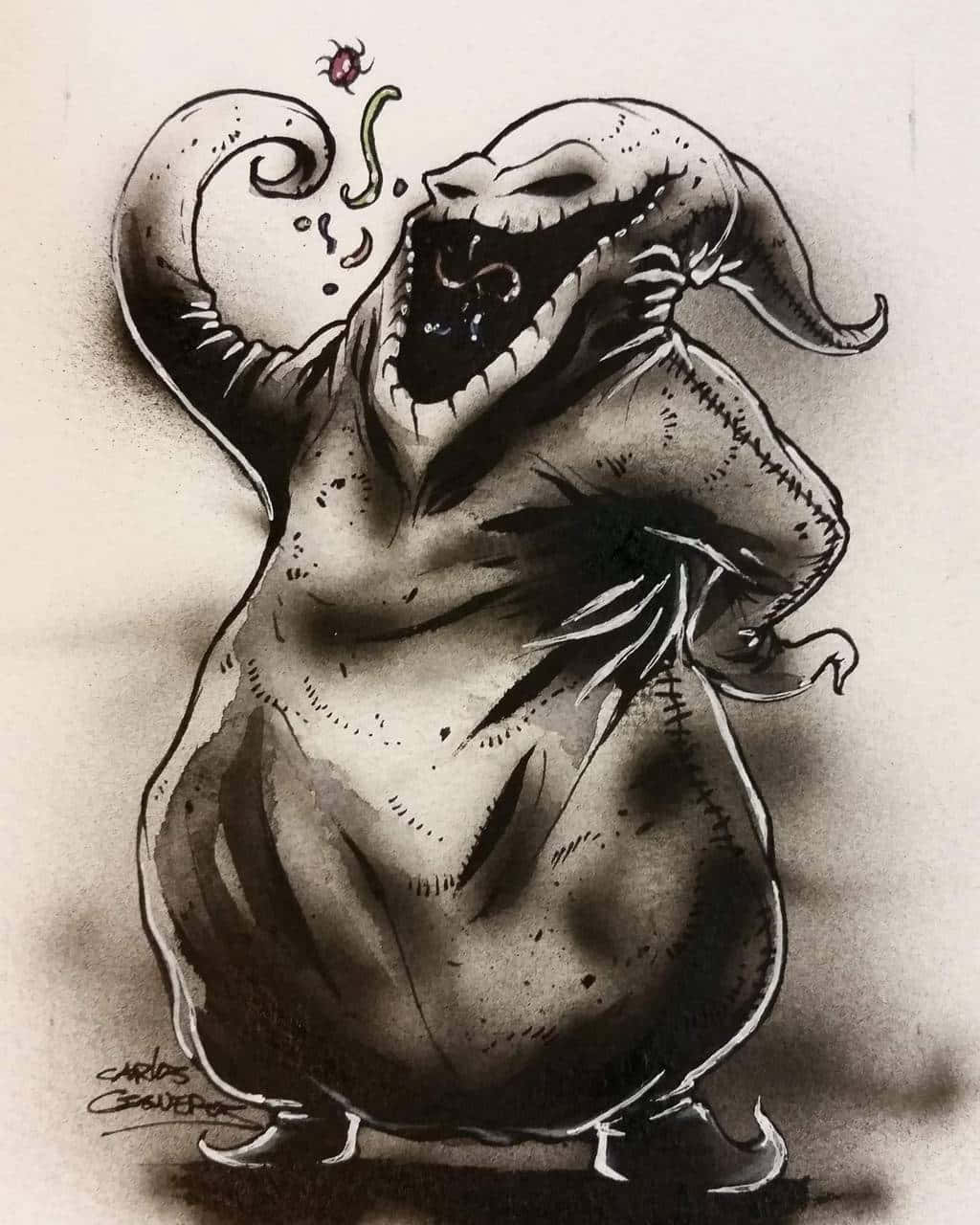 Oogie Boogie Drawing Background