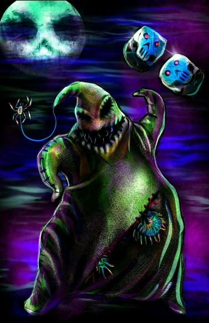 Oogie Boogie Scary Moon Background