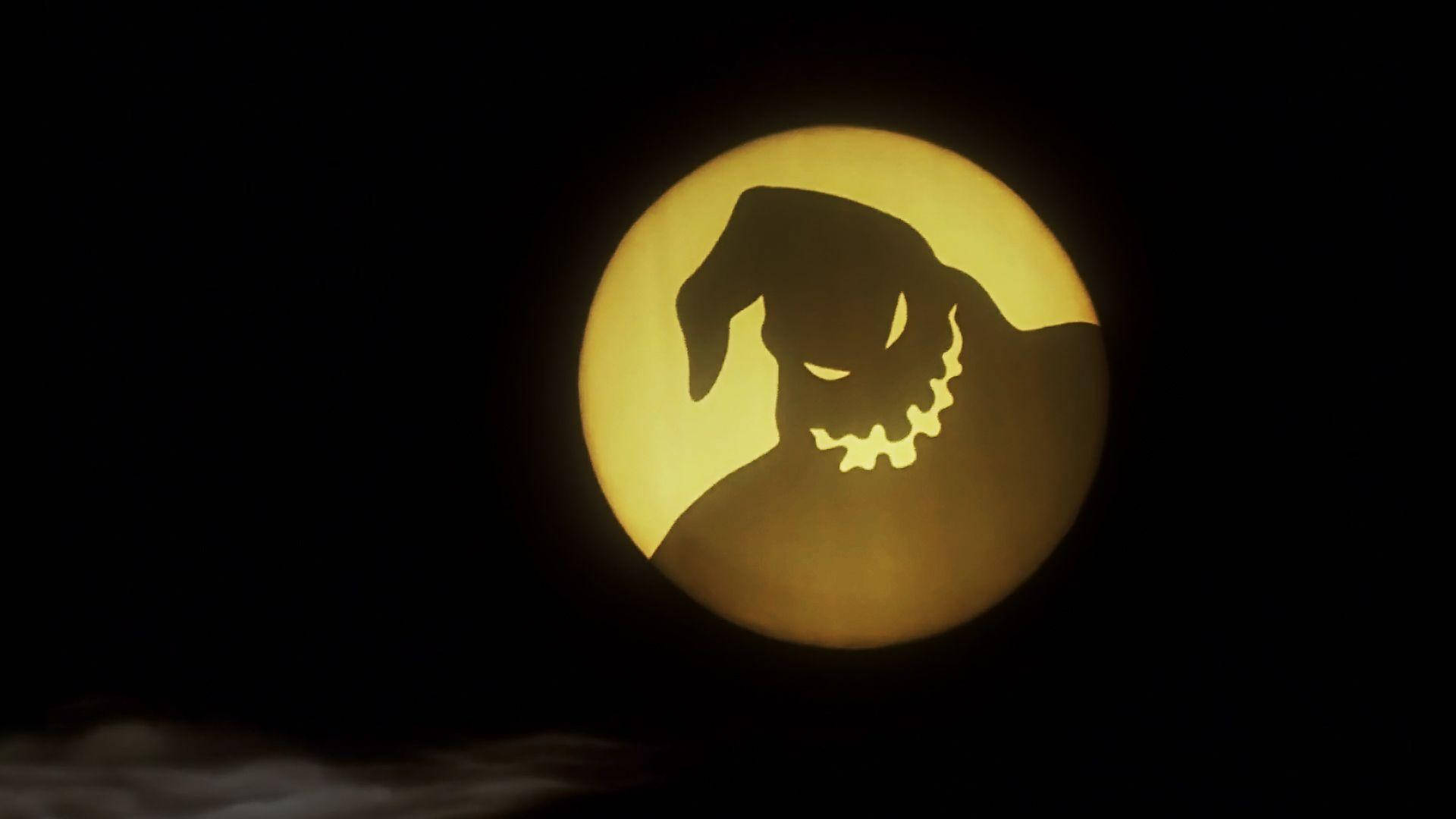 Oogie Yellow Moon The Nightmare Before Christmas Background