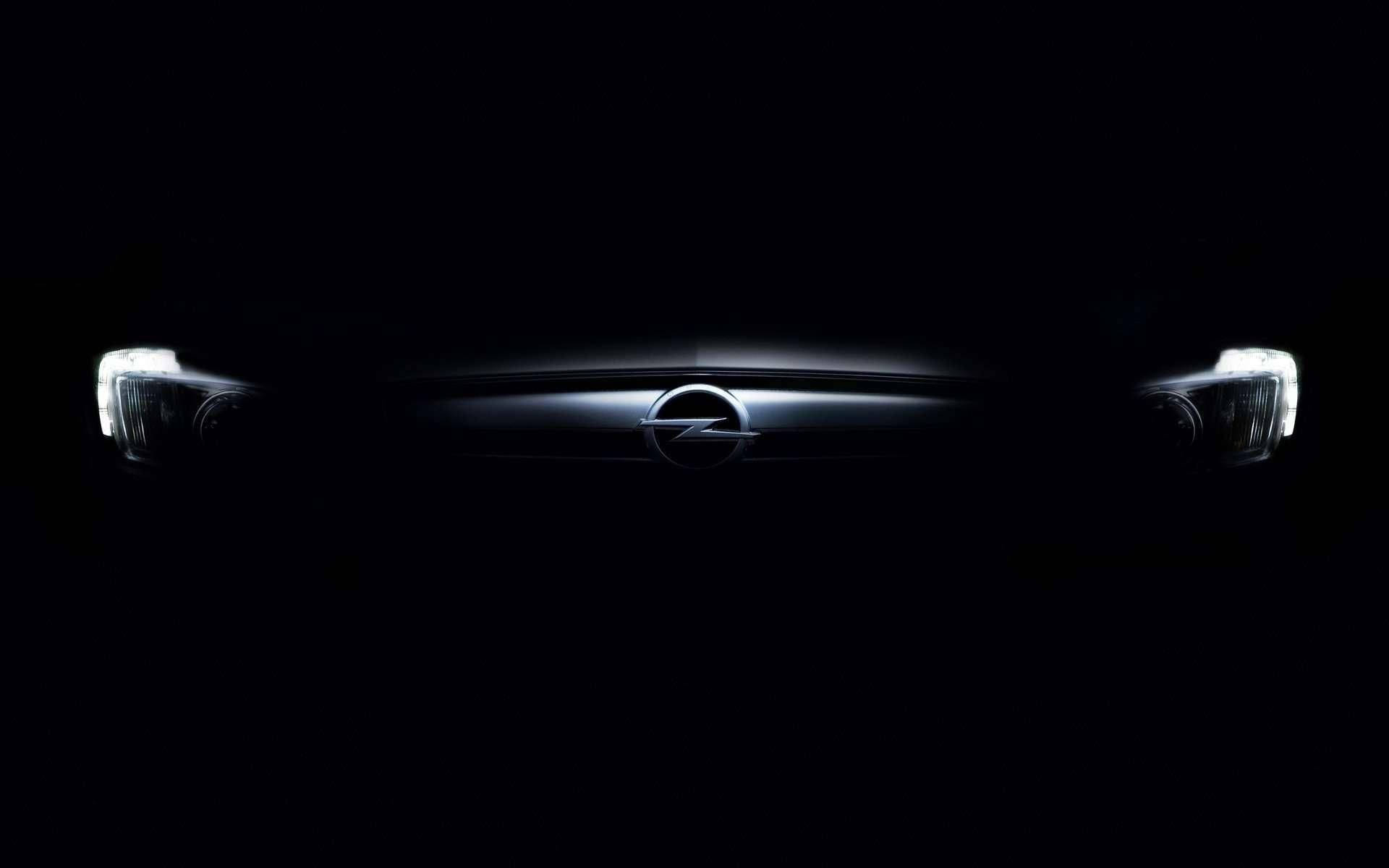 Opel Logo In Dark Background