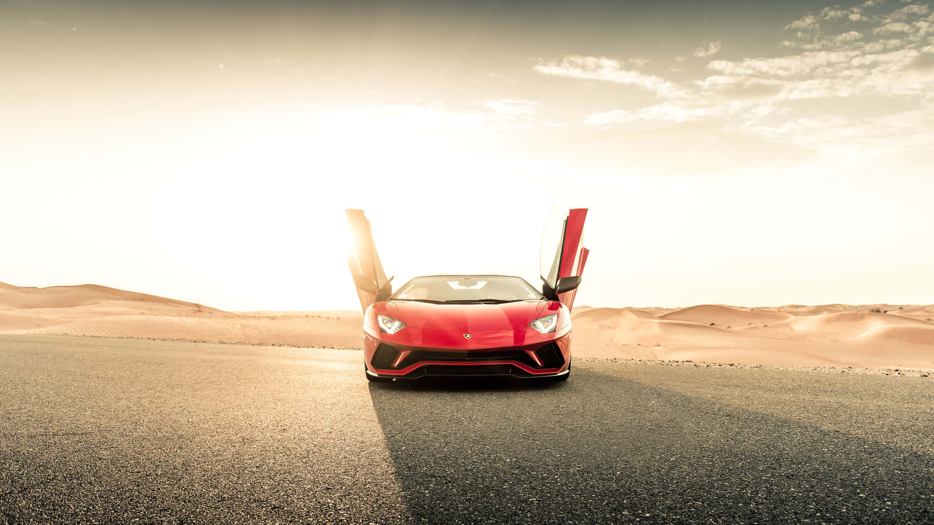 Open Door Desert Road Background