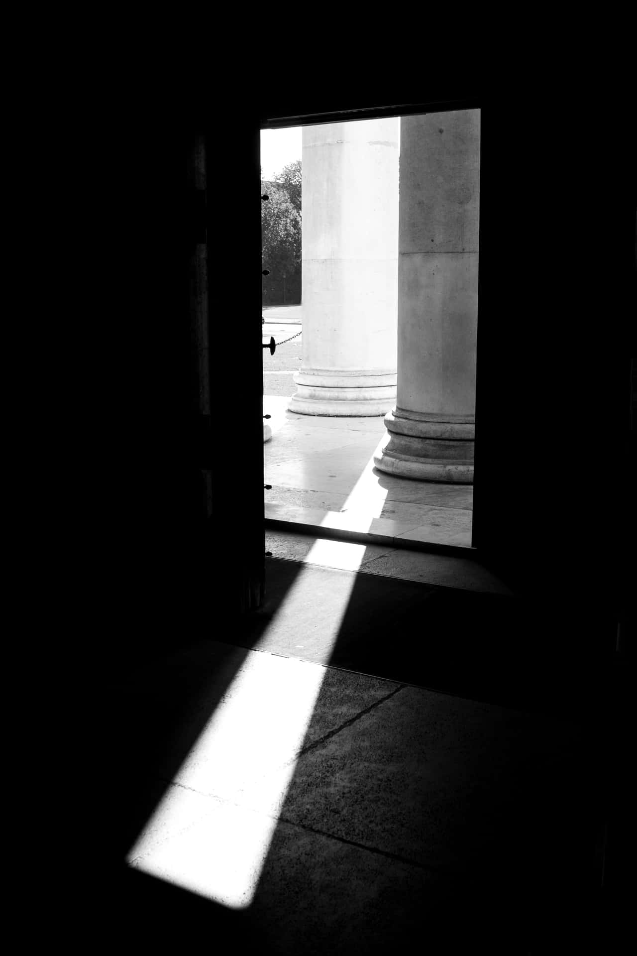 Open Door Stone Pillars