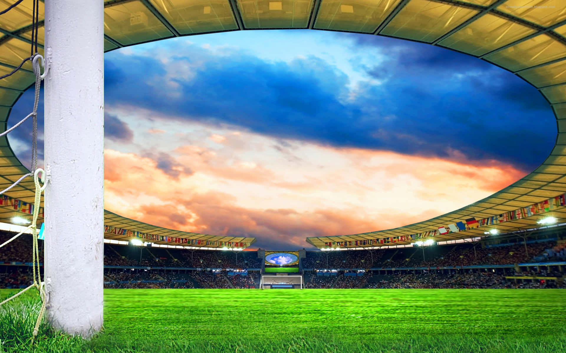 Open Football Field Arena Background