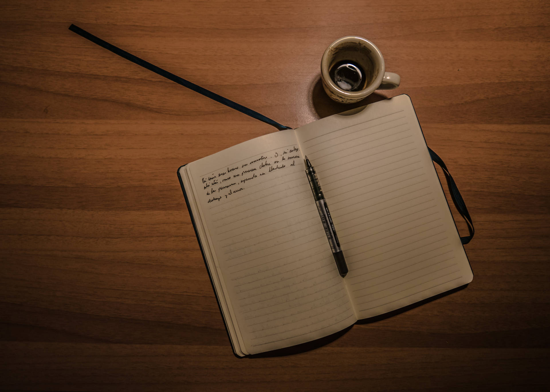 Open Notebook Cute Writing Coffee