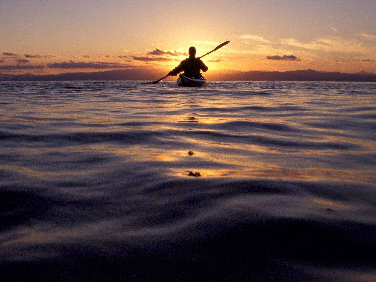 Open Sea Kayaking Background