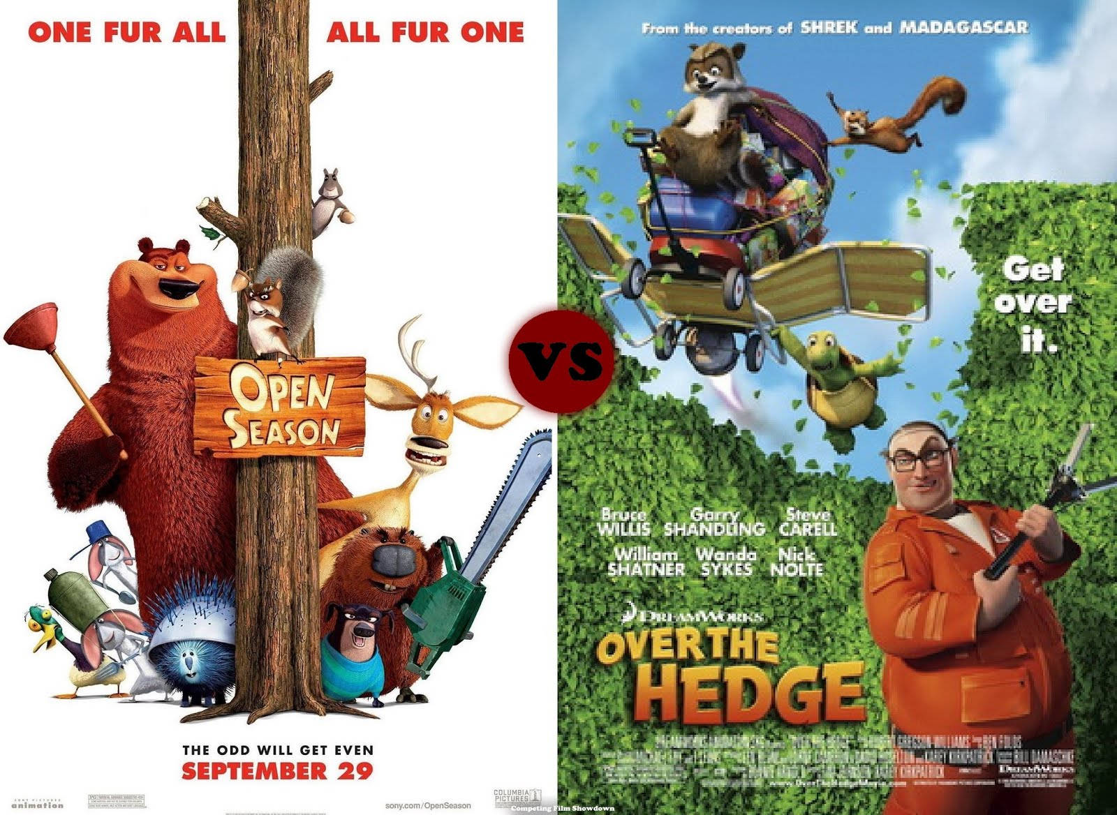 Open Season And Over The Hedge Poster Background