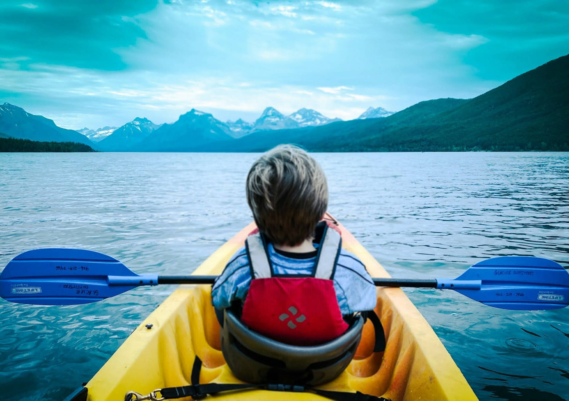 Open Water Kayaking Background