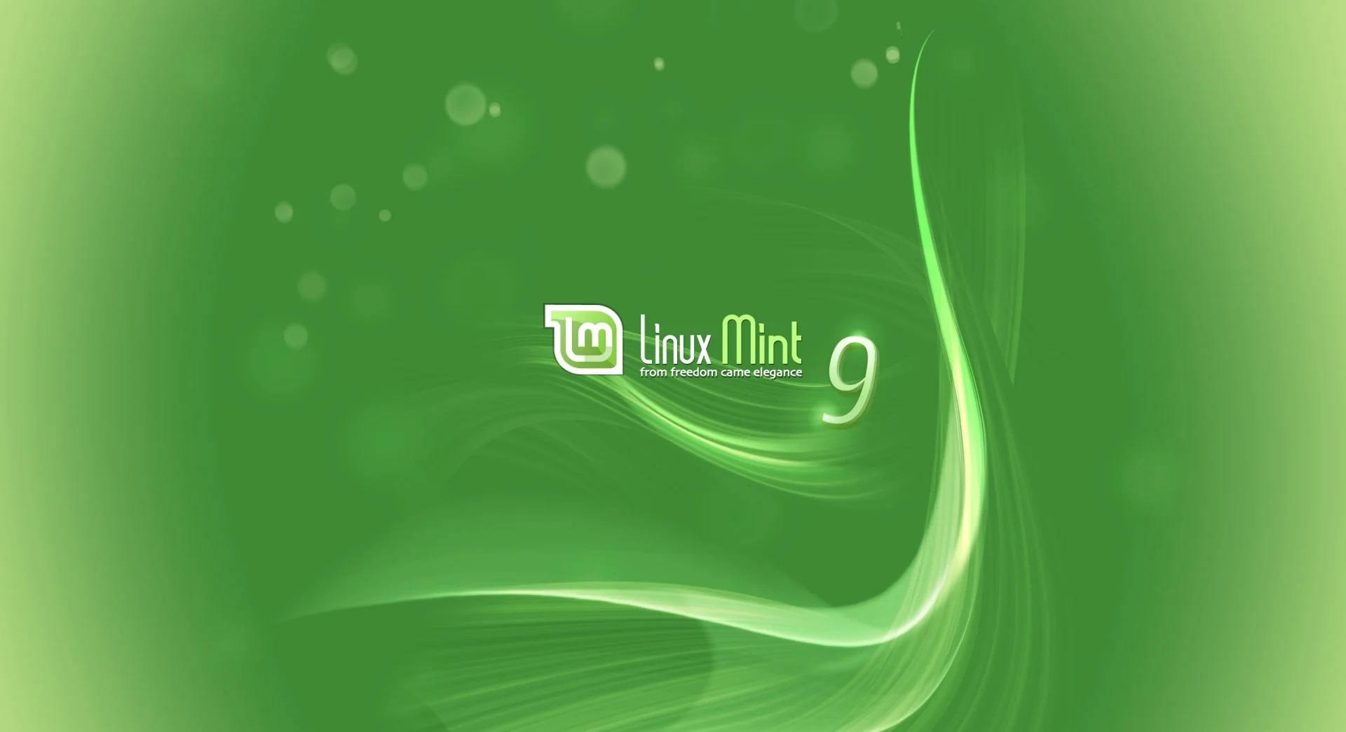 Operating System 9 Linux Mint Green Logo Background